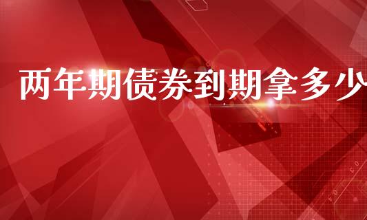 两年期债券到期拿多少_https://wap.letulww.com_投资管理_第1张