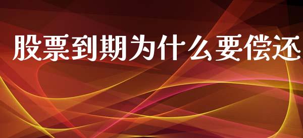 股票到期为什么要偿还_https://wap.letulww.com_外汇交易_第1张