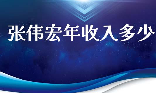 张伟宏年收入多少_https://wap.letulww.com_投资策略_第1张