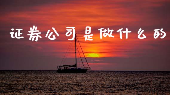 证券公司是做什么的_https://wap.letulww.com_投资管理_第1张
