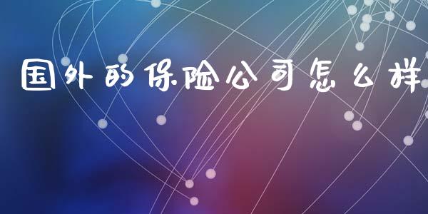 国外的保险公司怎么样_https://wap.letulww.com_投资管理_第1张