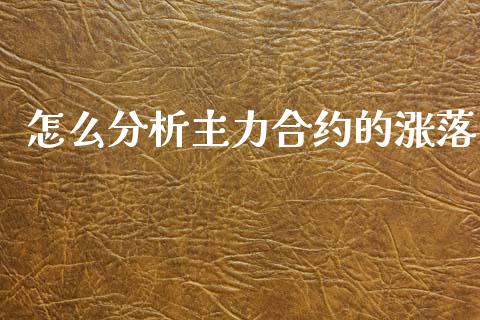 怎么分析主力合约的涨落_https://wap.letulww.com_投资策略_第1张