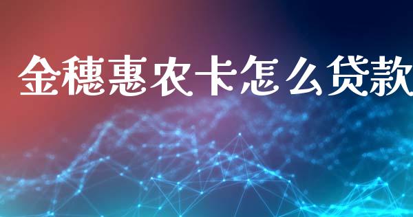 金穗惠农卡怎么贷款_https://wap.letulww.com_投资策略_第1张
