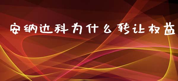 安纳达科为什么转让权益_https://wap.letulww.com_投资管理_第1张