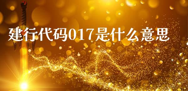 建行代码017是什么意思_https://wap.letulww.com_投资策略_第1张