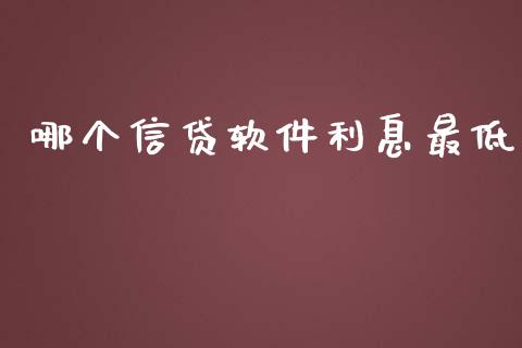 哪个信贷软件利息最低_https://wap.letulww.com_投资管理_第1张