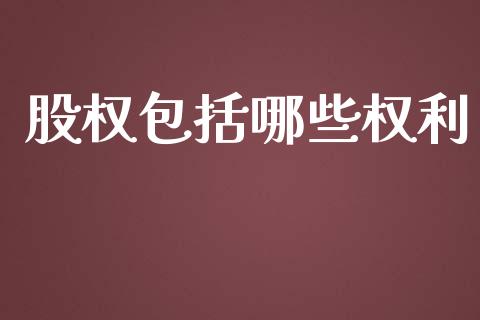 股权包括哪些权利_https://wap.letulww.com_投资策略_第1张