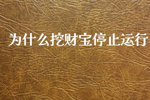 为什么挖财宝停止运行_https://wap.letulww.com_投资策略_第1张