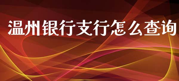 温州银行支行怎么查询_https://wap.letulww.com_投资管理_第1张