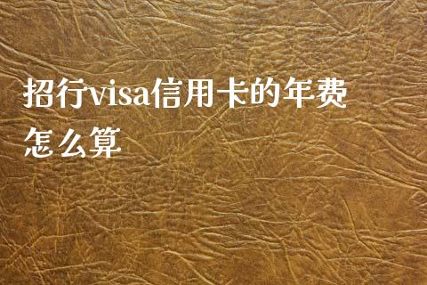 招行visa信用卡的年费怎么算_https://wap.letulww.com_投资管理_第1张