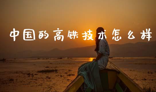 中国的高铁技术怎么样_https://wap.letulww.com_投资管理_第1张