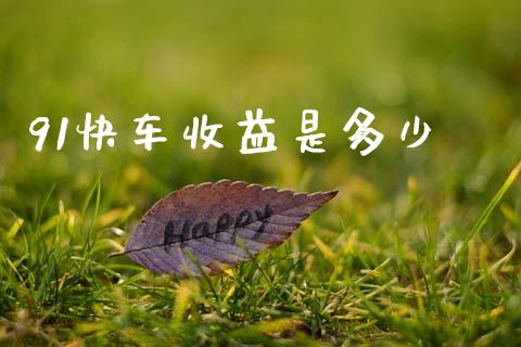 91快车收益是多少_https://wap.letulww.com_外汇交易_第1张