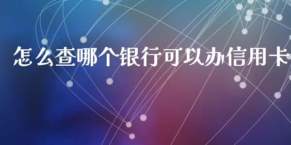 怎么查哪个银行可以办信用卡_https://wap.letulww.com_融资租赁_第1张
