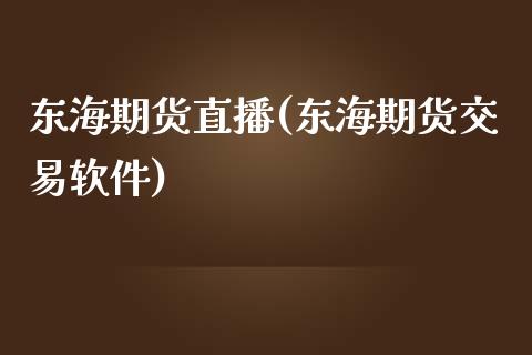 东海期货直播(东海期货交易软件)_https://wap.letulww.com_投资管理_第1张