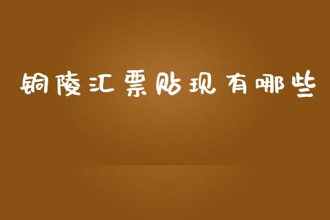 铜陵汇票贴现有哪些_https://wap.letulww.com_外汇交易_第1张
