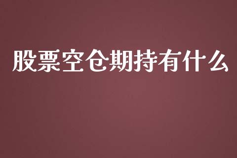 股票空仓期持有什么_https://wap.letulww.com_外汇交易_第1张