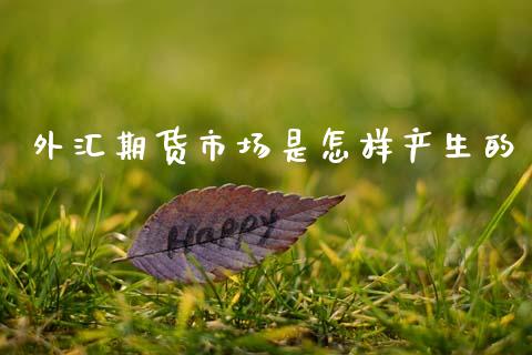 外汇期货市场是怎样产生的_https://wap.letulww.com_外汇交易_第1张