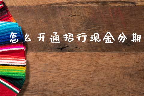 怎么开通招行现金分期_https://wap.letulww.com_投资管理_第1张