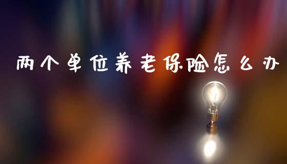 两个单位养老保险怎么办_https://wap.letulww.com_投资策略_第1张