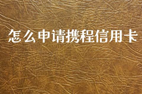怎么申请携程信用卡_https://wap.letulww.com_融资租赁_第1张