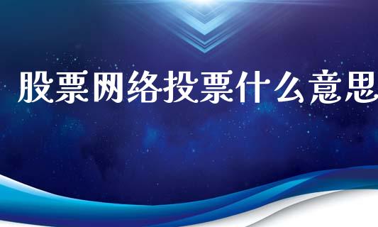 股票网络投票什么意思_https://wap.letulww.com_投资策略_第1张