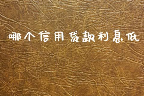 哪个信用贷款利息低_https://wap.letulww.com_投资管理_第1张