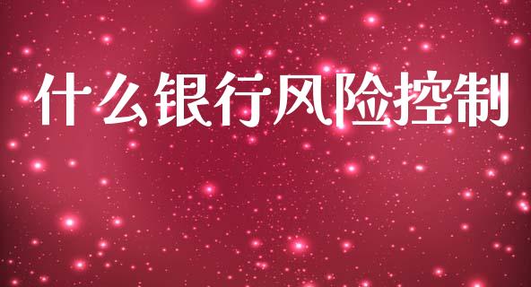 什么银行风险控制_https://wap.letulww.com_外汇交易_第1张