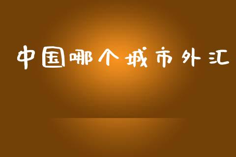 中国哪个城市外汇_https://wap.letulww.com_外汇交易_第1张