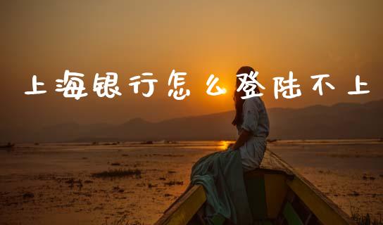 上海银行怎么登陆不上_https://wap.letulww.com_投资管理_第1张