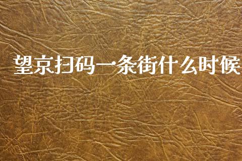望京扫码一条街什么时候_https://wap.letulww.com_投资管理_第1张