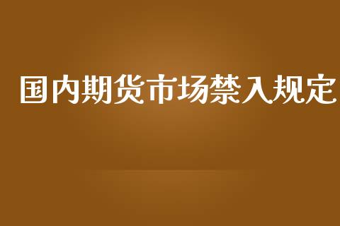 国内期货市场禁入规定_https://wap.letulww.com_投资管理_第1张