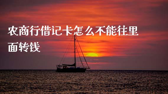 农商行借记卡怎么不能往里面转钱_https://wap.letulww.com_投资管理_第1张