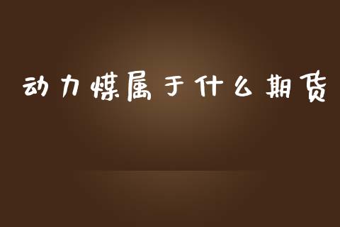 动力煤属于什么期货_https://wap.letulww.com_投资策略_第1张