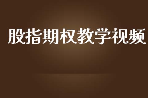 股指期权教学视频_https://wap.letulww.com_投资策略_第1张