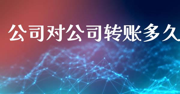 公司对公司转账多久_https://wap.letulww.com_投资策略_第1张