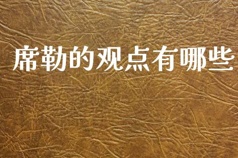 席勒的观点有哪些_https://wap.letulww.com_投资策略_第1张