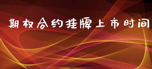 期权合约挂牌上市时间_https://wap.letulww.com_投资策略_第1张