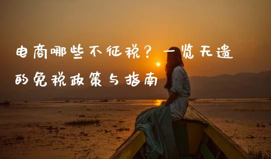 电商哪些不征税？一览无遗的免税政策与指南_https://wap.letulww.com_投资策略_第1张