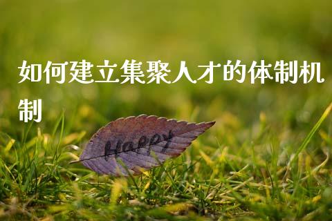 如何建立集聚人才的体制机制_https://wap.letulww.com_投资管理_第1张
