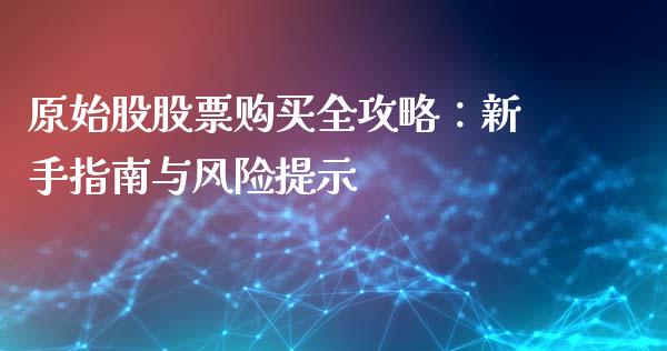 原始股股票购买全攻略：新手指南与风险提示_https://wap.letulww.com_融资租赁_第1张