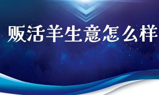 贩活羊生意怎么样_https://wap.letulww.com_融资租赁_第1张