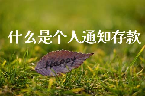 什么是个人通知存款_https://wap.letulww.com_投资策略_第1张