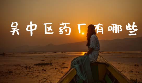 吴中区药厂有哪些_https://wap.letulww.com_投资管理_第1张