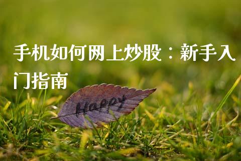 手机如何网上炒股：新手入门指南_https://wap.letulww.com_投资策略_第1张