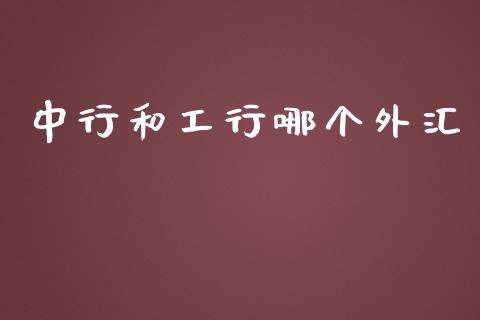 中行和工行哪个外汇_https://wap.letulww.com_外汇交易_第1张