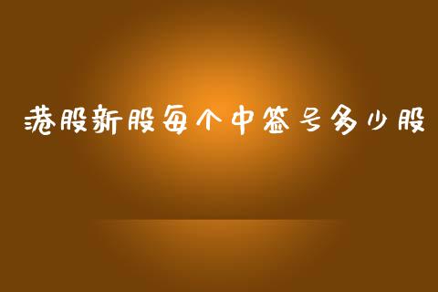 港股新股每个中签号多少股_https://wap.letulww.com_投资策略_第1张