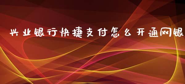 兴业银行快捷支付怎么开通网银_https://wap.letulww.com_投资策略_第1张