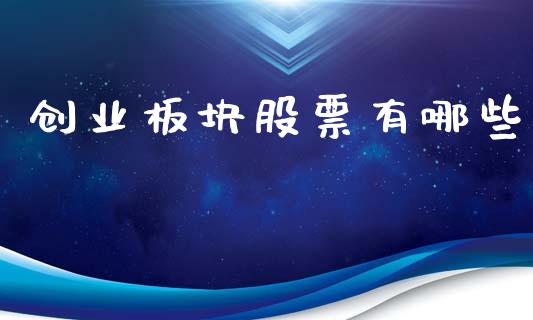 创业板块股票有哪些_https://wap.letulww.com_投资策略_第1张