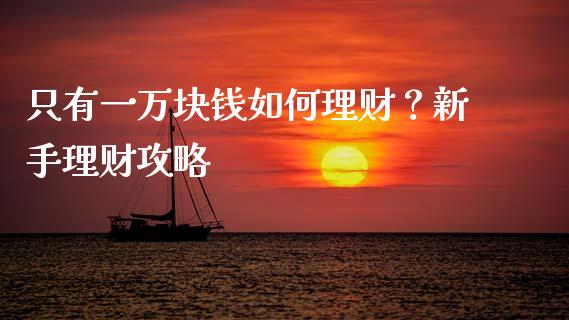 只有一万块钱如何理财？新手理财攻略_https://wap.letulww.com_外汇交易_第1张