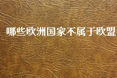 哪些欧洲国家不属于欧盟_https://wap.letulww.com_融资租赁_第1张
